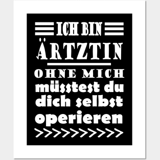 Ärztin Arzt Dokter Praxis Team Spruch Frau Posters and Art